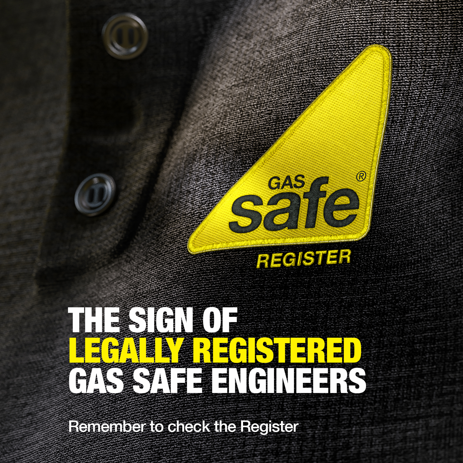 Gas Safe registered branding graphic
